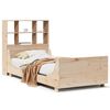 vidaXL Lit biblioth&egrave;que sans matelas 90x200 cm bois massif