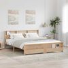 vidaXL Cadre de lit Marron 180 x 200 cm Bois d'ing&eacute;nierie