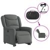 vidaXL Fauteuil inclinable électrique gris foncé tissu