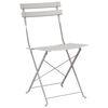 vidaXL Chaise de jardin pliante 2 pcs Beige 42 x 46 x 82cm M&eacute;tal