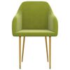 vidaXL Chaises &agrave; manger lot de 6 vert clair velours