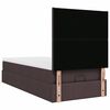 vidaXL Lit ottoman avec matelas marron fonc&eacute; 100x200 cm tissu