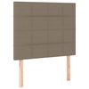 vidaXL Tête de lit à LED Taupe 80x5x118/128 cm Tissu