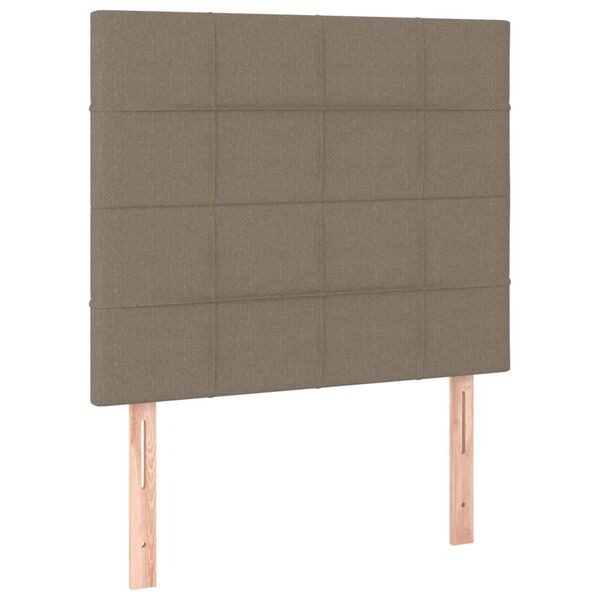 vidaXL Tête de lit à LED Taupe 80x5x118/128 cm Tissu