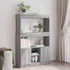 vidaXL Buffet haut sonoma gris 92x33x140 cm bois d'ing&eacute;nierie