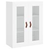 vidaXL Buffet haut Blanc 69,5x34x180 cm Bois d'ing&eacute;nierie
