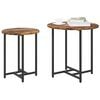 vidaXL Ensemble de tables d'appoint 2 pcs Chêne fumé et noir