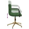 vidaXL Chaise pivotante de salle &agrave; manger Vert fonc&eacute; Velours