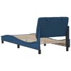 vidaXL Cadre de lit sans matelas bleu 90x200 cm tissu