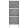 vidaXL Buffet haut Gris b&eacute;ton 34,5x34x180 cm Bois d'ing&eacute;nierie