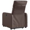 vidaXL Fauteuil inclinable de massage &eacute;lectrique marron similicuir