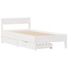 vidaXL Cadre de lit sans matelas blanc 90x200 cm bois de pin massif