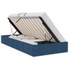 vidaXL Cadre de lit ottoman avec stockage Bleu 90 x 200 cm tissu
