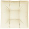 vidaXL Coussin de palette cr&egrave;me 70x70x12 cm tissu
