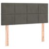 vidaXL T&ecirc;te de lit &agrave; LED Gris fonc&eacute; 100x5x78/88 cm Velours