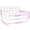 vidaXL Canap&eacute; &agrave; 2 places Noir 120 cm Tissu