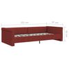 vidaXL Lit avec matelas et &eacute;clairage USB Rouge bordeaux Tissu 90x200cm