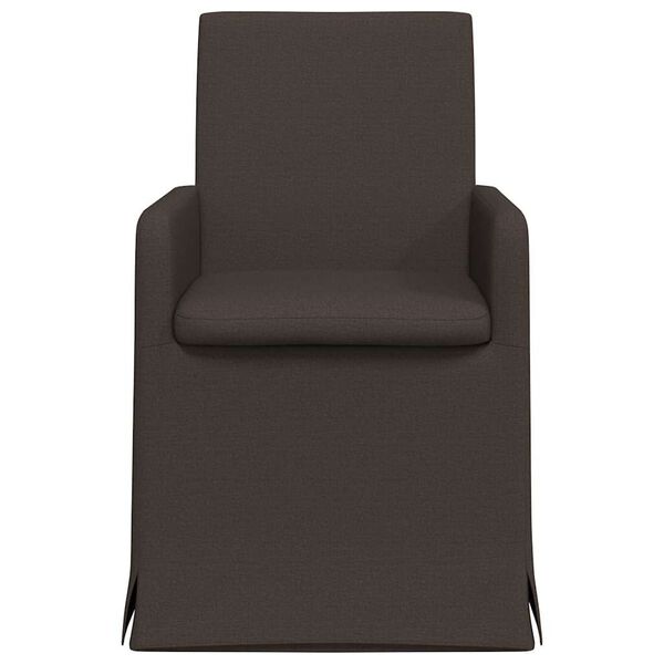 vidaXL Chaises de salle &agrave; manger 2 pcs Gris fonc&eacute; 57 x 67 x 95 cm Lin