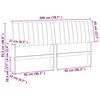 vidaXL T&ecirc;te de lit capitonn&eacute;e Gris clair 200 cm Pin massif