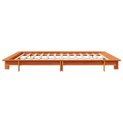 vidaXL Cadre de lit sans matelas cire marron 160x200cm bois pin massif