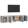 vidaXL Ensemble de meubles TV 3 pcs Gris b&eacute;ton Bois d'ing&eacute;nierie