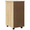 vidaXL Cabinet Roulant avec Tiroirs avec roue MOSS Vernis transparent