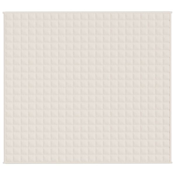 vidaXL Couverture lest&eacute;e Cr&egrave;me clair 200x230 cm 13 kg Tissu