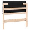 vidaXL T&ecirc;te de lit capitonn&eacute;e Naturel et Noir 90 cm Pin massif