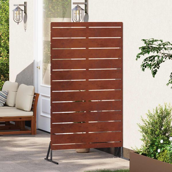 vidaXL &Eacute;cran de confidentialit&eacute; Gris 100 x 50 x 180 cm Acier patin&eacute;