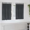 vidaXL Rideaux occultants 2 pcs Gris clair 140 x 140 cm Velours