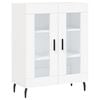 vidaXL Buffet haut Blanc 69,5x34x180 cm Bois d'ing&eacute;nierie