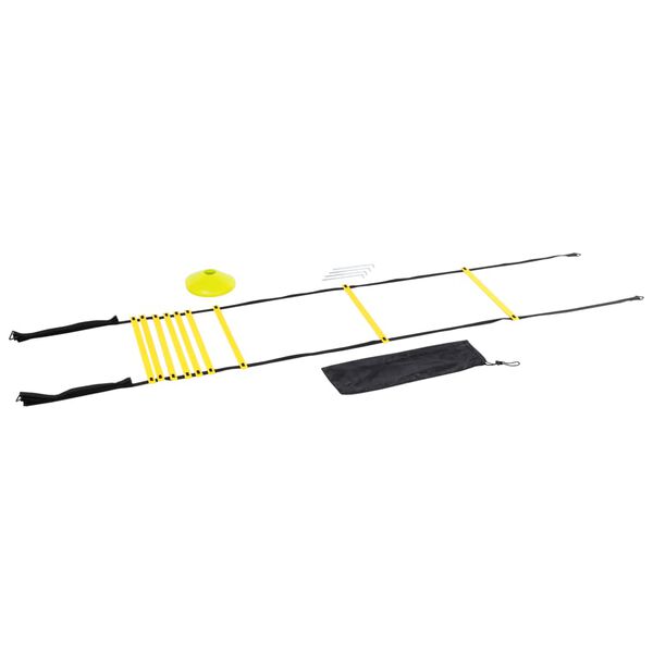 HI Kit d'entra&icirc;nement d'agilit&eacute; d'ext&eacute;rieur Noir et jaune