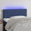 vidaXL T&ecirc;te de lit &agrave; LED Bleu 100x5x78/88 cm Tissu