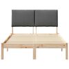 vidaXL Cadre de lit avec t&ecirc;te de lit marron et gris fonc&eacute; 120 x 190 cm