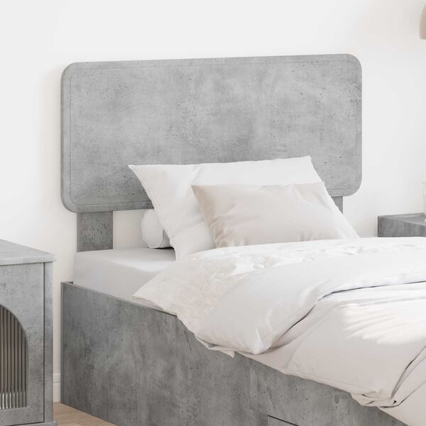 vidaXL T&ecirc;te de lit Gris b&eacute;ton 75 cm Bois d'ing&eacute;nierie