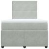 vidaXL Sommier &agrave; lattes de lit et matelas Gris clair 120x200cm Velours