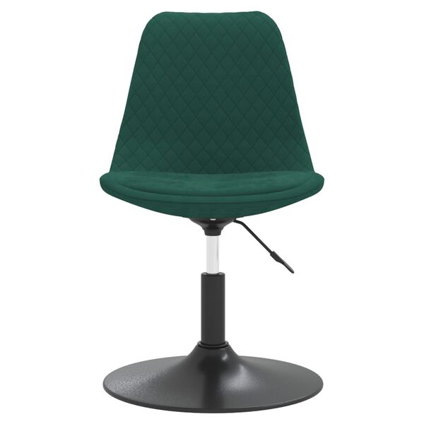 vidaXL Chaises pivotantes &agrave; manger lot de 6 Vert fonc&eacute; Velours