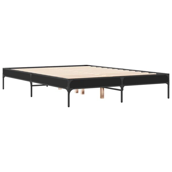 vidaXL Cadre de lit sans matelas noir 120x190 cm