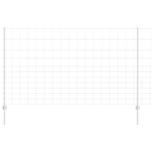 vidaXL Cl&ocirc;ture sauvage ext&eacute;rieure avec poteaux 25 x 1,4 m Argent&eacute;