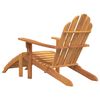 vidaXL Chaise de jardin Adirondack et repose-pieds bois de teck solide