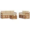 vidaXL Ensembles de canap&eacute;s avec coussin 6 pcs Naturel et Beige