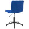vidaXL Chaises pivotantes &agrave; manger lot de 2 bleu velours