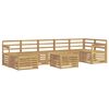 vidaXL Ensemble de canap&eacute;s d'ext&eacute;rieur 8 pc Blanc Bois d'Acacia Massif