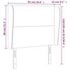 vidaXL T&ecirc;te de lit avec oreilles Noir 93x23x118/128 cm Similicuir