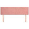 vidaXL T&ecirc;te de lit avec oreilles Rose 147x16x78/88 cm Velours