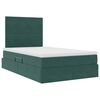 vidaXL Lit avec rangement et matelas Vert fonc&eacute; 120 x 200 cm Velours