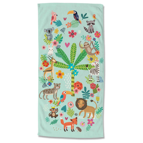 Good Morning Serviette de plage HAPPY 75x150 cm Multicolore