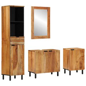 vidaXL Ensemble d'armoire de salle de bain 4 pc Naturel