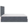 VidaXL Cadre de lit ottoman avec matelas gris fonc&eacute; 180x200cm velours