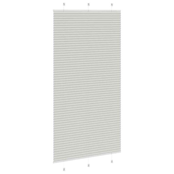 vidaXL Store pliss&eacute; gris clair 105x200cm largeur du tissu 104,4cm
